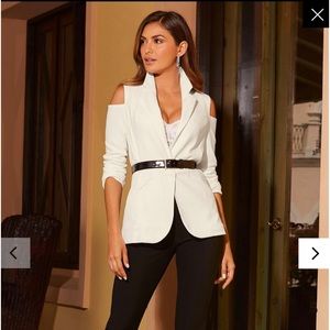 Beyond Travel Cold Shoulder Blazer